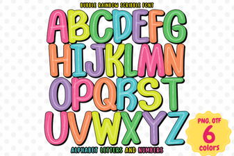 The Bubble Rainbow Scribble Font for Creative Projects