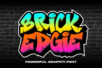 Brick Edgie: a Bold, Geometric Design Font