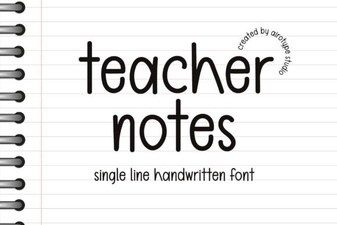 Crafting Notes with Creative Teacher Fonts
