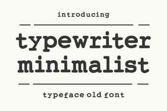 Minimalist Typewriter Fonts for Modern Design